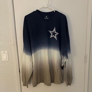 Fanatics Navy and Gray Ombre Crew Neck Sweater